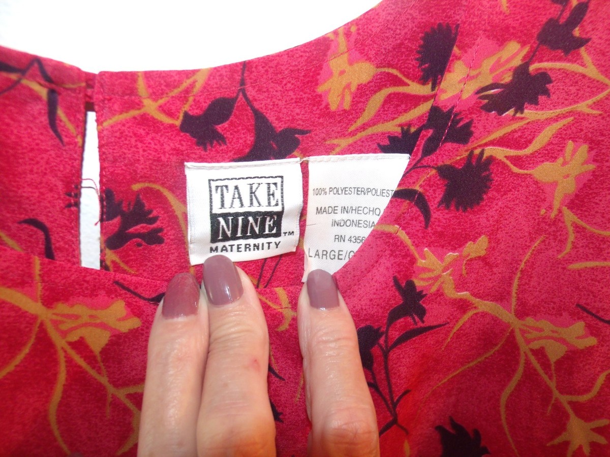 Haut De Grossesse Take Nine Maternity Taille XL - Noir Avec Détail Rouge - Occasion Très Bon État