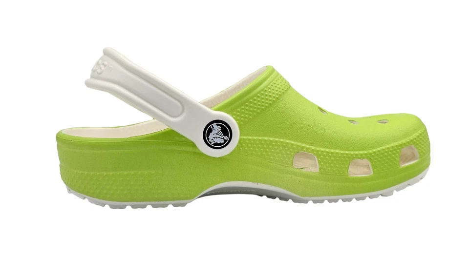 Zuecos Crocs Z5537* Niños The Dark Verde Neón Clásicos Brillantes Talla J3 Foto 4 de 4