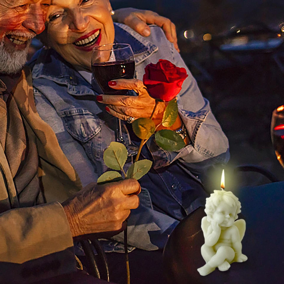 Molde de silicona para ángel Moldes de silicona para velas Molde para hacer velas de ángel 3D Foto 3 de 4