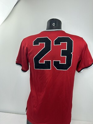 Jordan Brand Mesh Jersey Shirt #23 Air Jordan Red Black Stitched