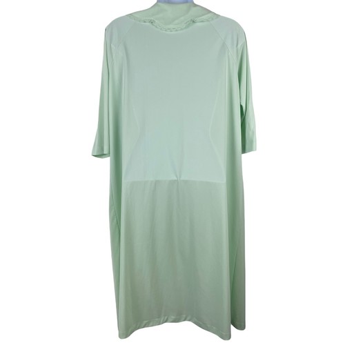 VTG Shadowline Small Women's Button Up Gown House Coat Robe Mint Green Nylon - Picture 2 of 6