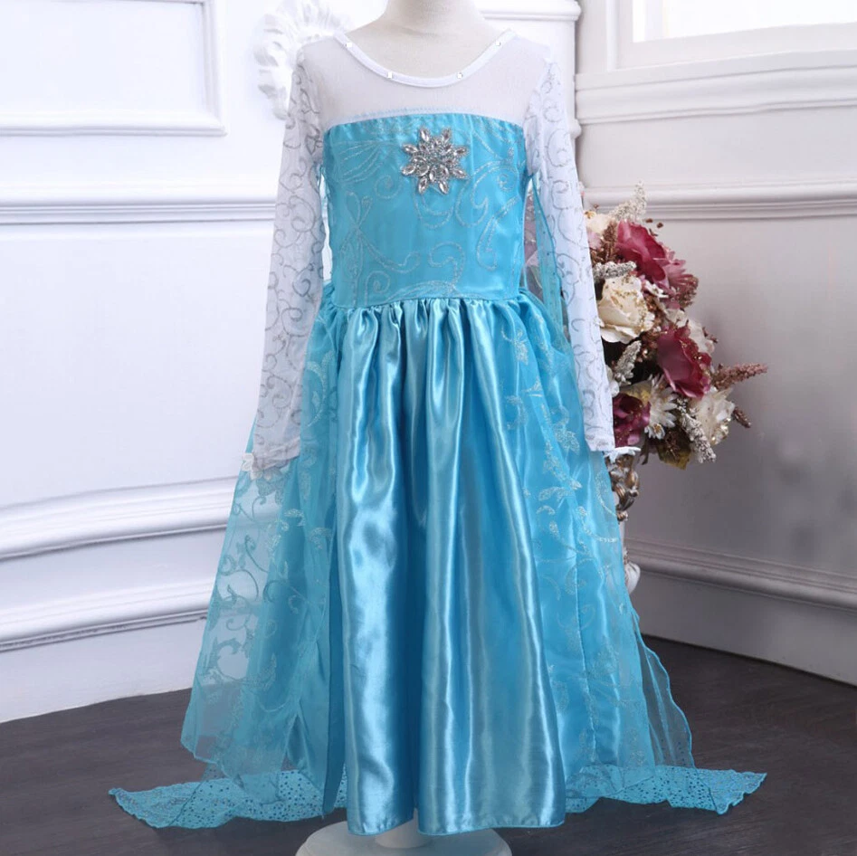 Frozen Vestito Carnevale Elsa 2-12 Y anni - Dress up Elsa Costumes 789007BE-11 S - Immagine 3 di 4