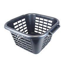 Image of Addis Square 24L Laundry Basket - Metallic Grey