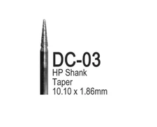 BesQual Diamond Coated Burs - DC03, Taper 6/Bx. HP Shank 2.35mm