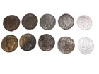 LOT of 10 Peace Dollar Silver Circulated - buy Silver - started below melt value