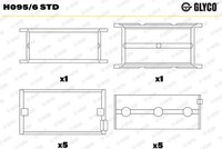 Glyco H095/6 STD Kurbelwellenlager FüR Volvo