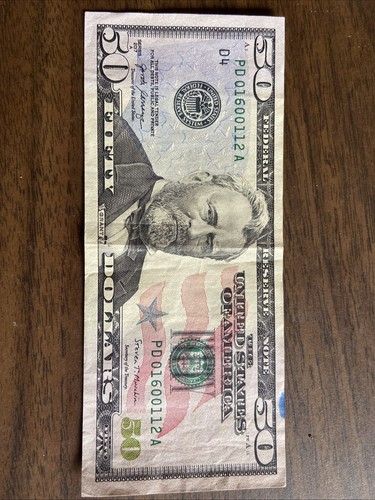 $50 Dollar Bills US Currency Unique, Fancy, Rare Serial Number, Lucky Bills - Picture 2 of 7