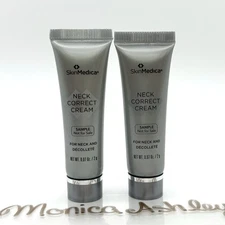 Set of 2 SkinMedica Neck Correct Cream Mini Sample 2g /.07 Oz Each, New & Sealed
