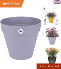 Stylish Modern Round Plant Pot - 24.5cm Lavender Lilac - Eco-Friendly Materials