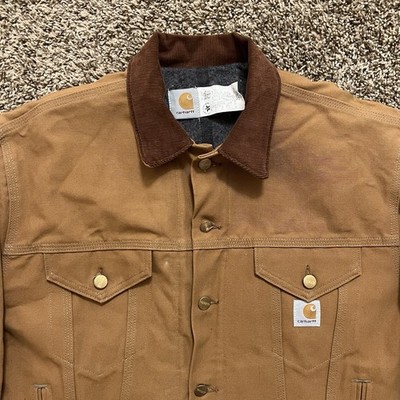 Vintage 90s Carhartt Jacket Mens 46 JB0906 BRN Trucker Blanket