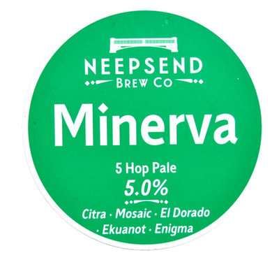 NEEPSEND BREW Co ''MINERVA'' PALE ALE PUMP CLIP - KARTE