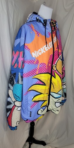 Nickelodeon Windbreaker Jacket Mens 3XL 90s Cartoon Hey Arnold Rugrats Gerald - Picture 2 of 14