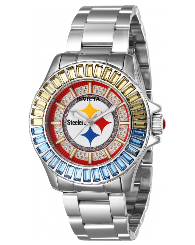 Invicta NFL Pittsburgh Steelers 38mm Crystal Quartz Watch for Women 42045