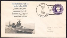 USS PORTLAND(CA-33) 1934 ,only one made !! US Navy,29.6-23