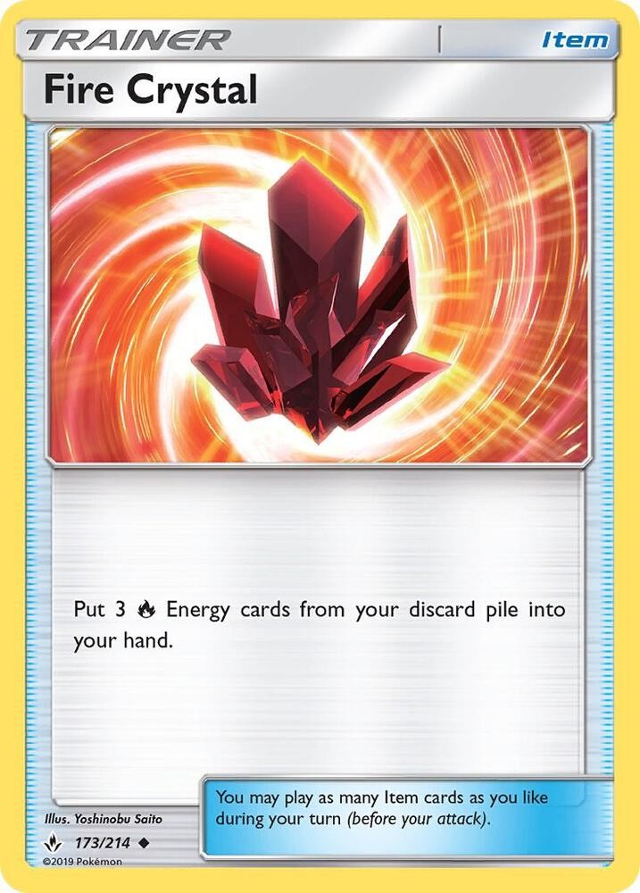 Fire Crystal 173/214 SM - Unbroken Bonds Pokémon TCG