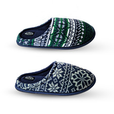 Mens Xmas Mule Slippers Winter