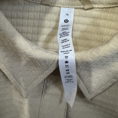 Lululemon sovracamicia da donna in pile a griglia escursionismo vestibilità ampia taglia 16/1X - Foto 3 di 9