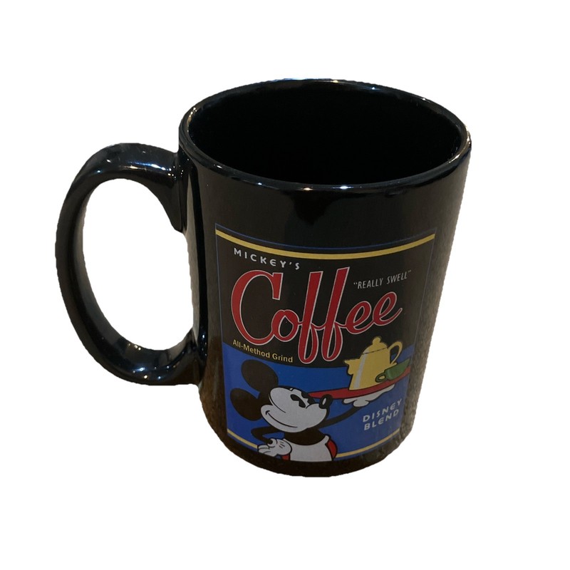 Vintage COFFEE MUG Theme Perks DISNEY BLEND Mickey Mouse New Free S&H