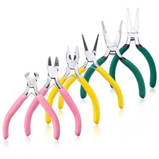 Pliers Set Jewelry Making: Round, Needle, Bent, Chain Nose for Beading,