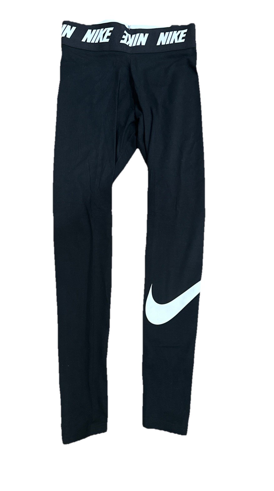 Nike Swoosh Leggings Womens Small Black Tight Fit Sportswear NWT