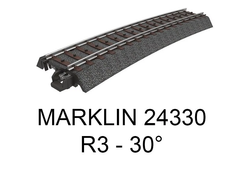 Märklin H0 5 x 24330 R3 Voie-c Courbé (184032)