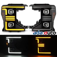 Fit 20-22 Ford Super Duty PRO-Series Halogen Projector Headlights Black