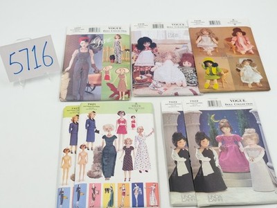 Vintage Vogue Doll Collection Sewing Pattern Uncut Lot 7 Patterns 2000s