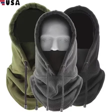 Winter Thermal Fleece Balaclava Ski Mask Scarf Windproof Neck Warmer Snood Hood