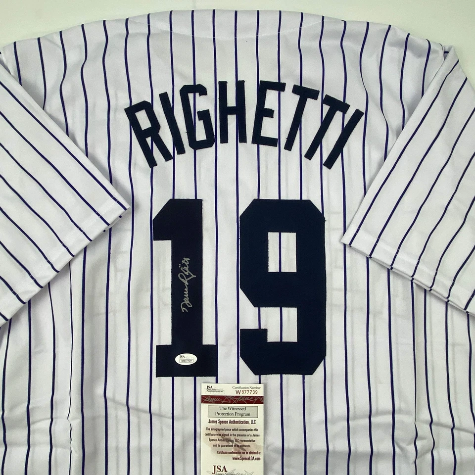Autographed/Signed Dave Righetti New York Pinstripe Baseball Jersey JSA COA Auto - Image 2 of 4