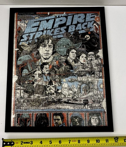Tyler Stout Star Wars Empire Strikes Back Framed Puzzle Jigsaw Rare VTG - Picture 3 of 5
