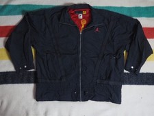 VTG 90s Nike Jumpman Air Jordan Black Zip Lined Windbreaker Baggy Jacket Mens L