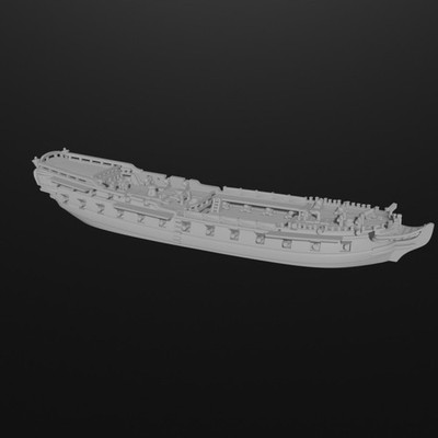 British 5th Razee im Maßstab 1:700 - Indefatigable - Age of Sail/Black Seas etc.