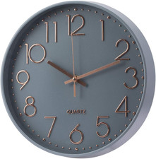 Wall Clock Battery Operated Silent Non-Ticking Wall Clock 12 Inch Modern Quartz 