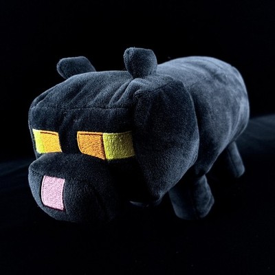 Mattel Mojang Minecraft Black Cat Ocelot 14'' Long Plush Stuffed Animal