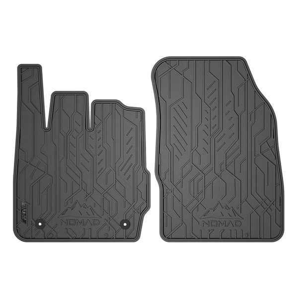 FußMatten Gummimatten Automatten FüR Ford Fiesta Mk6 2008-17 Gummi Schwarz 2Tlg-image