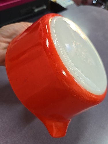 Vintage Pyrex Friendship Casserole Dish Red Bowl Glass Lid Birds 1.5 PT #472 - Picture 18 of 19