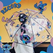 Stitch Folding Automatic Umbrella Anime Cartoon Cute Portable Wind Resist