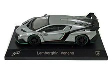 Lamborghini Veneno Mini Car 1/64 Silver Green Kyosho Collectible Model