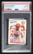 1988 Fleer Classic Miniatures Box Set Willie McGee #108 PSA 8 sq1