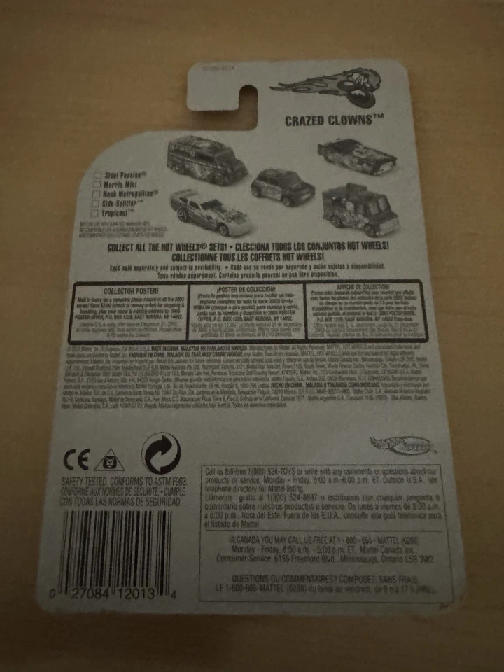 Игрушечный автомобиль Hot Wheels Crazed Clowns 4/5 (2003) желтый боковой разветвитель No098 - Изображение 2 из 2