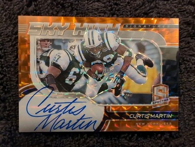 Curtis Martin 2021 Panini Spectra Football Sky High Signatures #/5