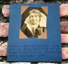 WWII Era Soldier 1943 Flight Suit Pilot Military Hondo Army Air Field Photo