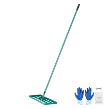Lawn Leveling Rake 30"x10" Level Lawn Tool with 78" Steel Extended Handle