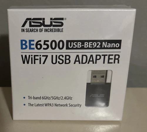 ASUS BE6500 USB-BE92 Nano WiFi7 USB Adapter*BRAND NEW*SEALED*