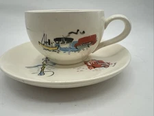 Vintage Santa Anita Ware Cosmopolitan Cup & Saucer MCM Made In California USA