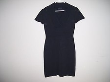 I.N. San Franciso Womens Size S Solid Black Mini Sweater Dress Short Sleeves 