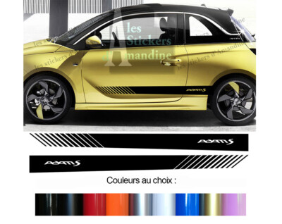 2 UNTERE STREIFEN TÜR FÜR OPEL ADAM S ROCKS AUFKLEBER STICKER BD503-1