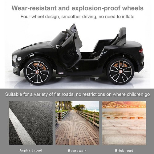 12V Bentley Style Licensed Kids Ride On Car Xmas Gift w/ Remote MP3 LED Lights - Picture 8 of 10