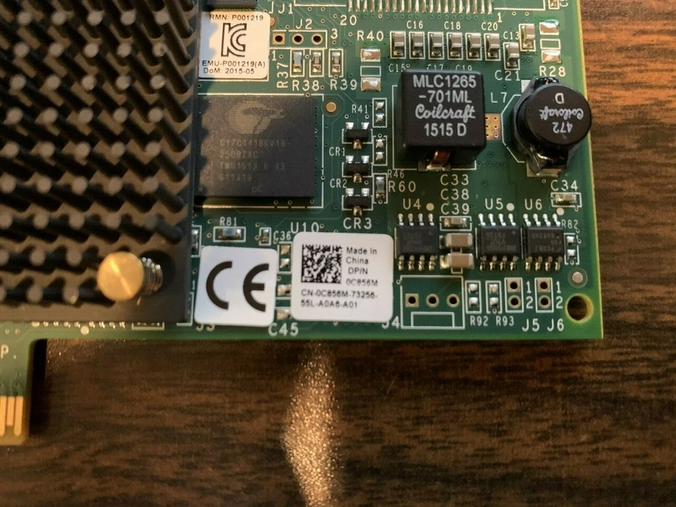 0C856M LPE12002 DELL 8GB DUAL PORTS FC PCI-E HBA C856M  - Image 2 of 2