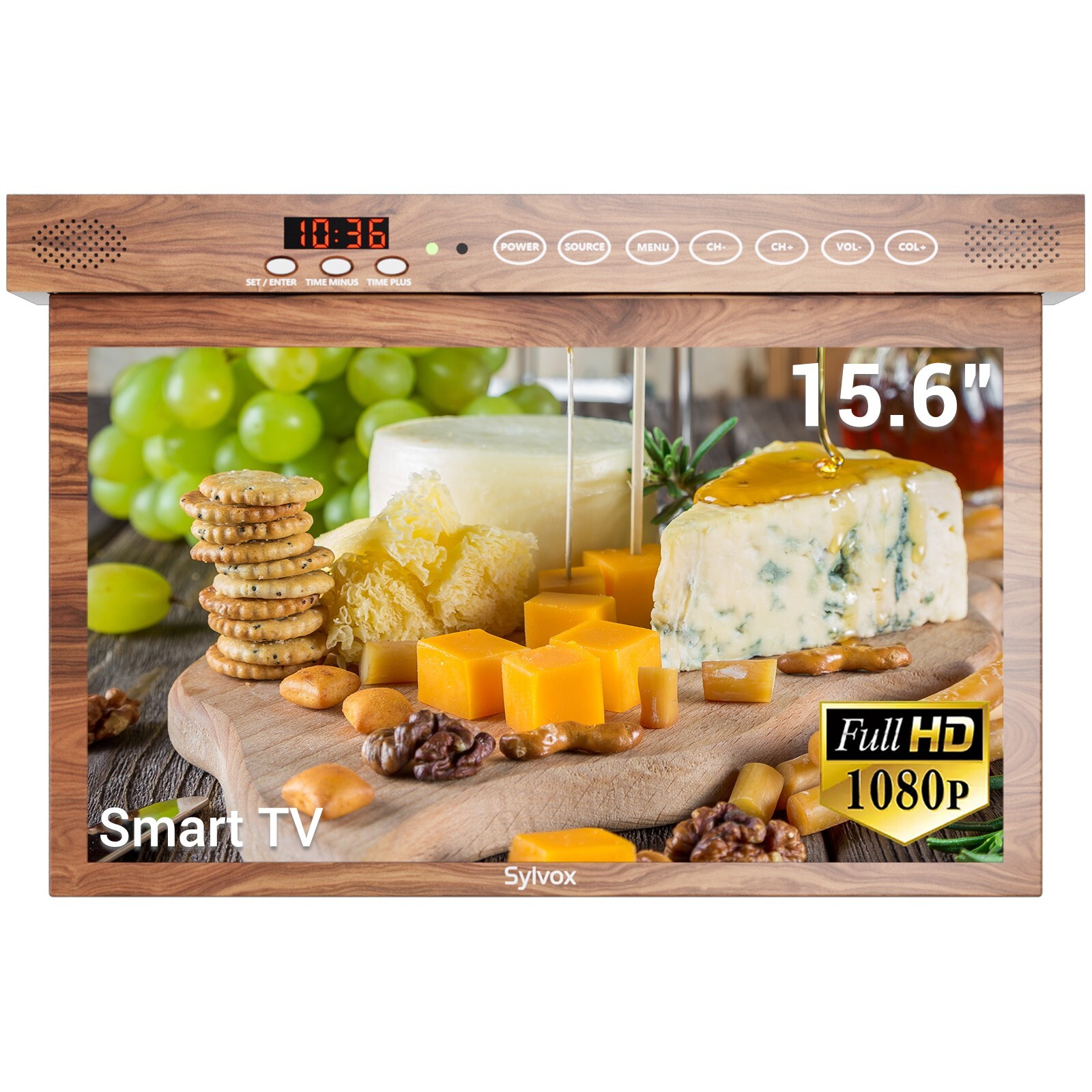 SYLVOX 15.6'' RV TV Under Cabinet TVKitchen TV 1080P Built-in Google Play US